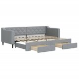  Dnevni krevet na razvlačenje svjetlosivi 80 x 200 cm od tkanine | shoptok.hr