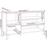 Ormarić za cipele boja hrasta 102x36x60 cm konstruirano drvo | shoptok.hr