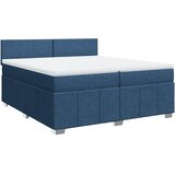  Krevet s oprugama i madracem plavi 200 x 200 cm od tkanine | shoptok.hr