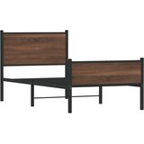 Metalni okvir kreveta bez madraca smeđi hrast 80x200 cm | shoptok.hr
