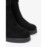 Shelvt Black suede boots with an elegant buckle | Shoptok.si