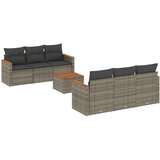 vidaXL 7-dijelni set vrtnih sofa sivi od poliratana | shoptok.hr