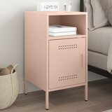  The Living Store Nočna omarica roza 36x39x68 cm hladno valjano jeklo - Nočna Omarica, (21497530) | Shoptok.si