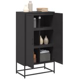  Visoka komoda crna 68,5 x 38,5 x 123,5 cm čelična | shoptok.hr
