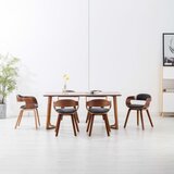  Blagovaonske stolice od tkanine i savijenog drva 6 kom tamnosive | shoptok.hr