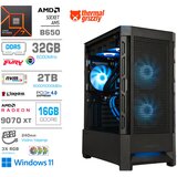 MEGA Računalnik MT S8 R7-7700X/RX9070 XT/32GB-DDR5/2TB-4.0/750W/Win11Home/črna RGB + Estetski napajalni kabli [Svetlo modra / Črna], (22147458) | Shoptok.si