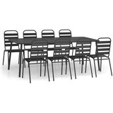  9-dijelni vrtni blagovaonski set antracit čelični | Eponuda.com