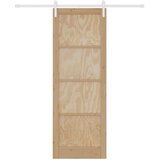  Klizna vrata Prirodna i bijela 83 x 232 cm Masivna borovina | Eponuda.com