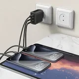 Zidni punjač YC144C 65W 3.25A 1 x USB-A - 2 x USB-C s USB-C kabelom crni