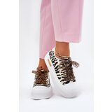 Boto Women's Sneakers On Massive Platform With Decorative Lacing Zebra Black-Beige Zidora | shoptok.hr