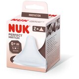 Nuk cucelj silikon Perfect Match 0m+, 2kos multicolor Cene