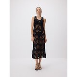 Reserved Rupičasta midi haljina - crno | shoptok.hr