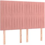  s oprugama i madracem ružičasti 140x190 cm baršunasti | shoptok.hr