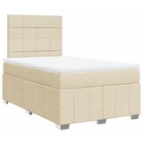  Krevet s oprugama i madracem krem 120 x 200 cm od tkanine | shoptok.hr