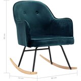  Stolica za ljuljanje plava baršunasta | shoptok.hr