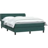 Box Spring krevet s madracem tamno zeleni 160x220 cm baršun - Tamnozelena 160 x 220 cm gumbi | shoptok.hr