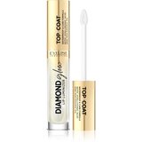 Eveline Cosmetics Diamond Glow bleščeči sijaj za ustnice s hialuronsko kislino odtenek 12 Top Coat 4,5 ml | Shoptok.si