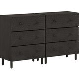 Bočni ormarići 2 kom crni 60 x 33 x 75 cm masivno drvo manga  Bočni ormarići 2 kom crni 60 x 33 x 75 cm masivno drvo manga Slike