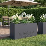  Vrtna saksija Antracit 100 x 30 x 49 cm Čelična vrata | shoptok.hr