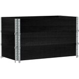  Okviri za palete 3 kom crni 100 x 50 cm od masivne borovine | shoptok.hr