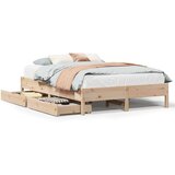vidaXL Okvir kreveta bez madraca 135 x 190 cm od masivne borovine | shoptok.hr