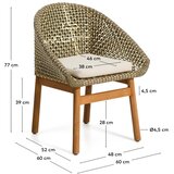 Kave Home Zelen vrtni stol iz ratana Olbia – | Shoptok.si