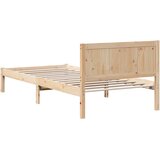  Krevetna konstrukcija Smeđa 100 x 200 cm Čvrsto borovo drvo | shoptok.hr