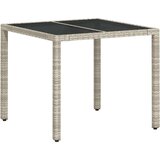  3-dijelni set za objedovanje u vrtu s jastučićima svjetlosive boje poliratan | shoptok.hr