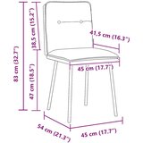  Jedilni stoli 4 kosi rumen žamet, (21832388) | Shoptok.si