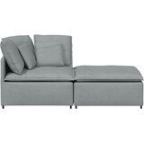  Modularna sofa s podnožjem i jastucima, tkanina, svijetlo siva | Eponuda.ba
