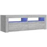 Maison Chic TV omarica - TV stojalo - Televizijska omarica z LED lučkami siva sonoma 120x35x40 cm, (21700558) Cene