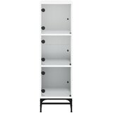  Visoka komoda sa staklenim vratima bijela 35 x 37 x 120 cm | Eponuda.ba