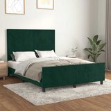  Okvir za krevet bez madraca tamnozeleni 140x200 cm baršunasti | shoptok.hr
