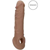 Penis Sleeve 8 - ovoj za penis (21 cm) - temno naraven