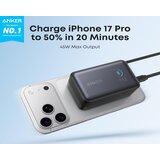 Anker Nano Powerbank 45W 10.000mAh črna, 1x USB-C izhod, 1x USB-A izhod USB-C integriran retraktabilni kabel | Shoptok.si