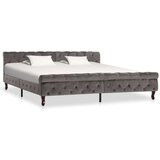  Posteljni okvir siv žamet 200x200 cm | Shoptok.si