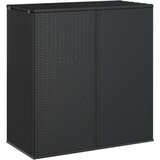 vidaXL Vrtna škatla za blazine PE ratan 100x49x103,5 cm črna Cene