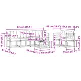  Set vanjskih sofa 7 kom. Prirodna i bež | shoptok.hr