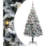 vidaXL Božično drevo z dekorativnimi lučmi Bela 300 cm PVC | Shoptok.si