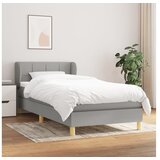  S oprugama i madracem svjetlosivi 100x200 cm od tkanine | shoptok.hr