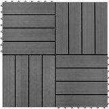 vidaXL Talne plošče 22 kosov 30x30 cm 2 m² WPC sive, (21143900) Cene
