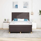  LED Box Spring Krevet Tamno smeđa 140 x 200 cm tkanina Slike