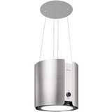 Klarstein skyfall smart, otočna napa, Ø 45 cm, recirkulacija 402 m³/h, led, nerjaveče jeklo, srebrna | Shoptok.si