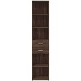 vidaXL Visoka omara rjavi hrast 40x42,5x185 cm inženirski les | Shoptok.si