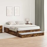  Krevet s ladicama Dimljeni hrast 150 cm Konstruirano drvo | shoptok.hr