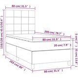 Box spring krevet s madracem ružičasti 80 x 200 cm baršunasti | shoptok.hr