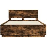  Okvir za krevet S LED lampica Dimljeni hrast 140 x 200 cm - Dimljeni hrast 140 x 200 cm | shoptok.hr