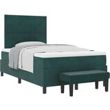 Box spring krevet Tamnozelena 120 x 190 cm Baršun | shoptok.hr