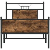  Posteljni okvir brez vzmetnice hrast 75x190 cm inženirski les, (21828981) | Shoptok.si