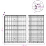  Gabion s žicom debljine 3 5 mm i mrežom 5x10 cm 900x50x200 cm - 50 cm 200 cm 900 cm | shoptok.hr